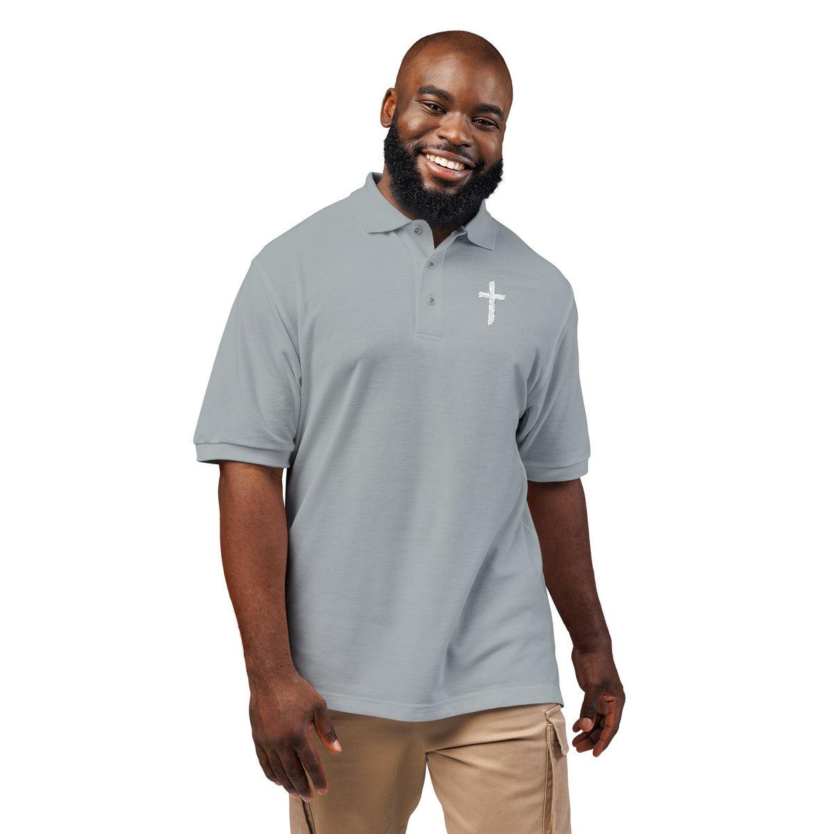 Embroidered Cross Polo Shirt