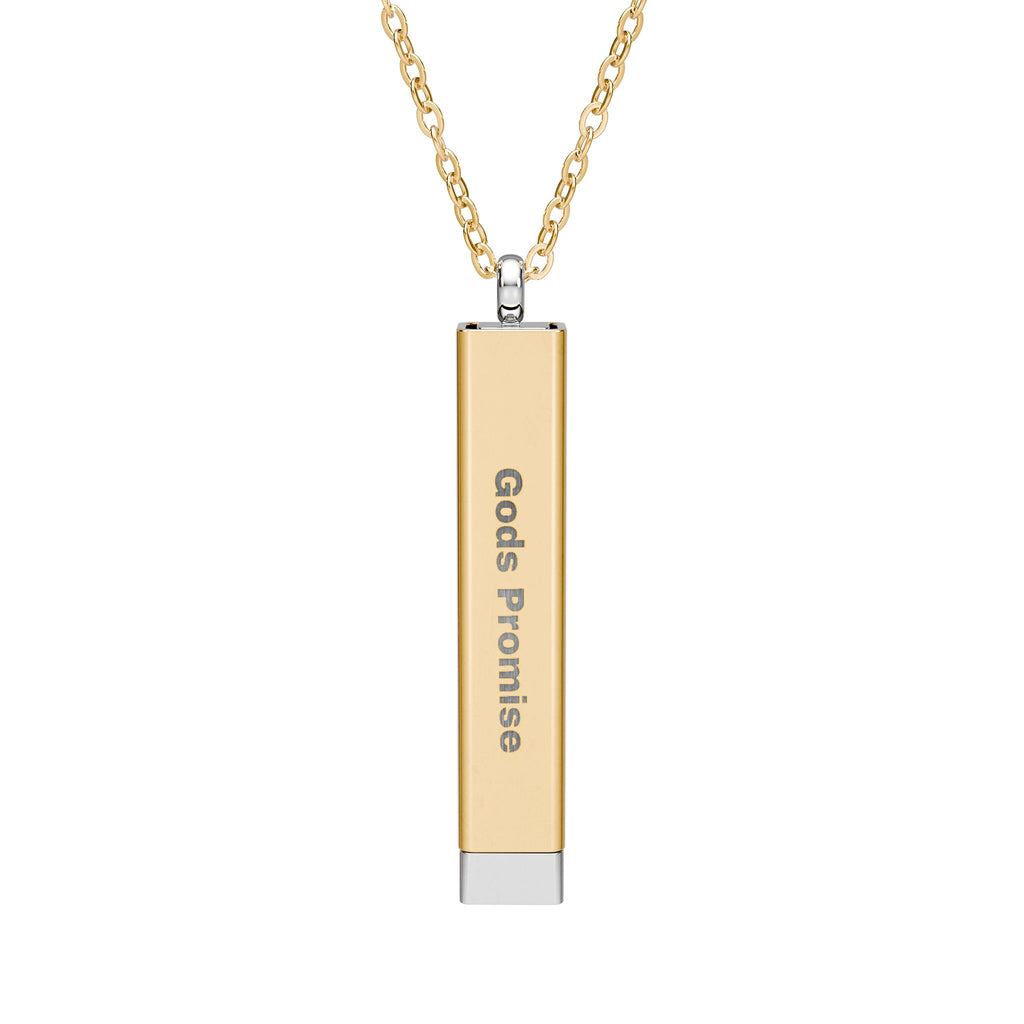 Hidden Message Sliding Blank Bar Necklace God's Promise