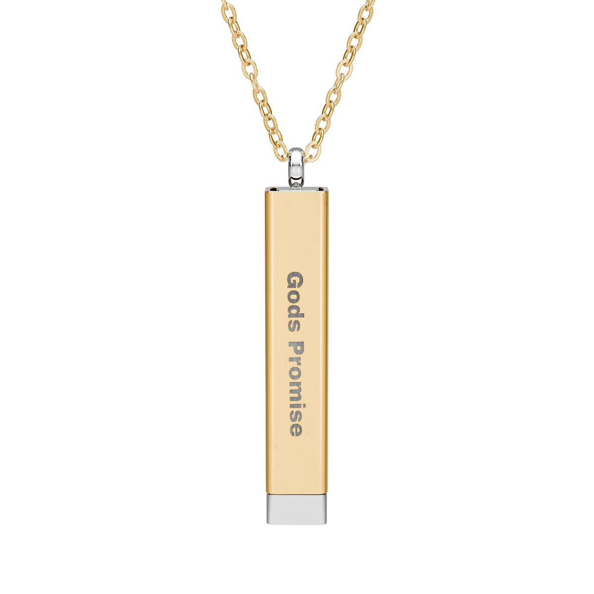 Hidden Message Sliding Blank Bar Necklace God's Promise