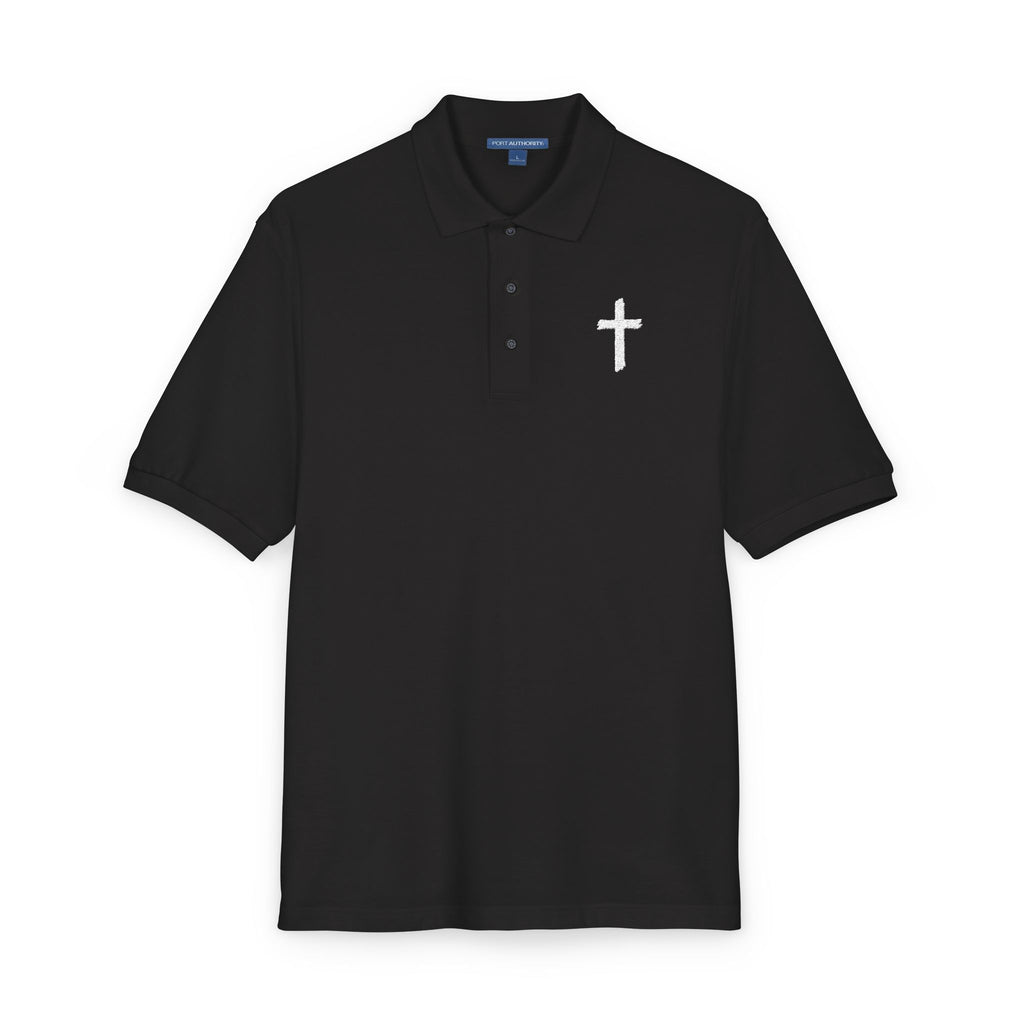 Embroidered Cross Polo Shirt