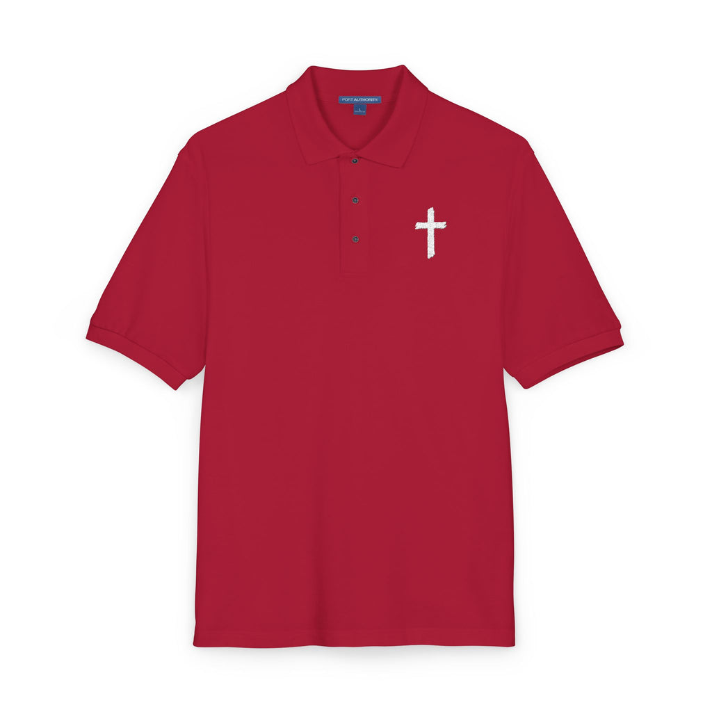 Embroidered Cross Polo Shirt