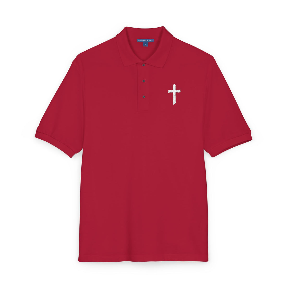 Embroidered Cross Polo Shirt