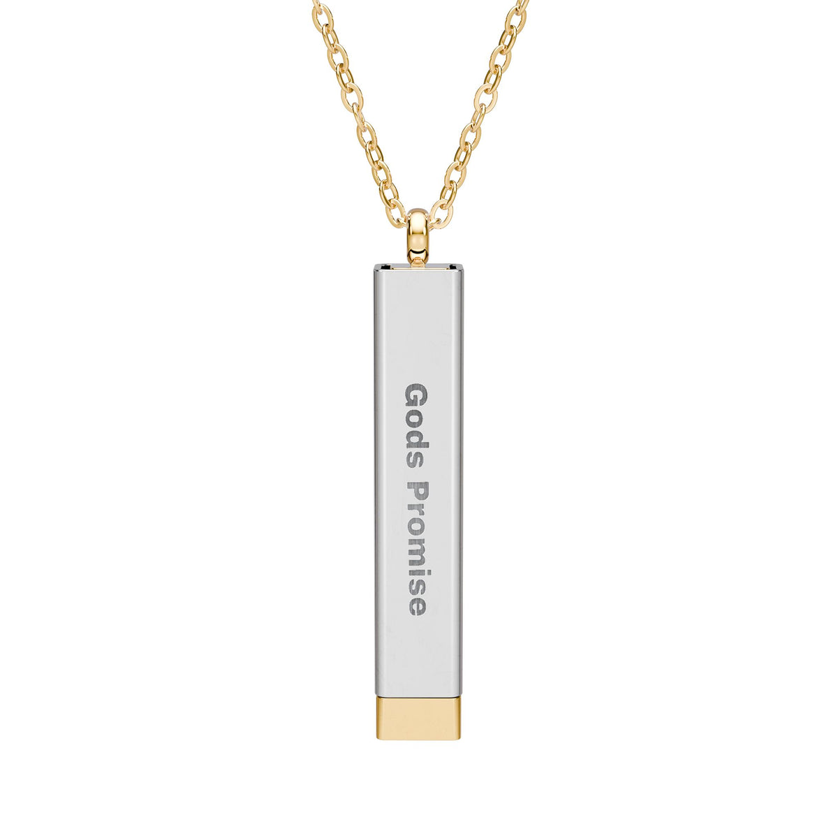 Hidden Message Sliding Blank Bar Necklace God's Promise