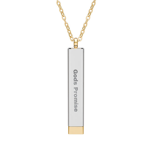 Hidden Message Sliding Blank Bar Necklace God's Promise