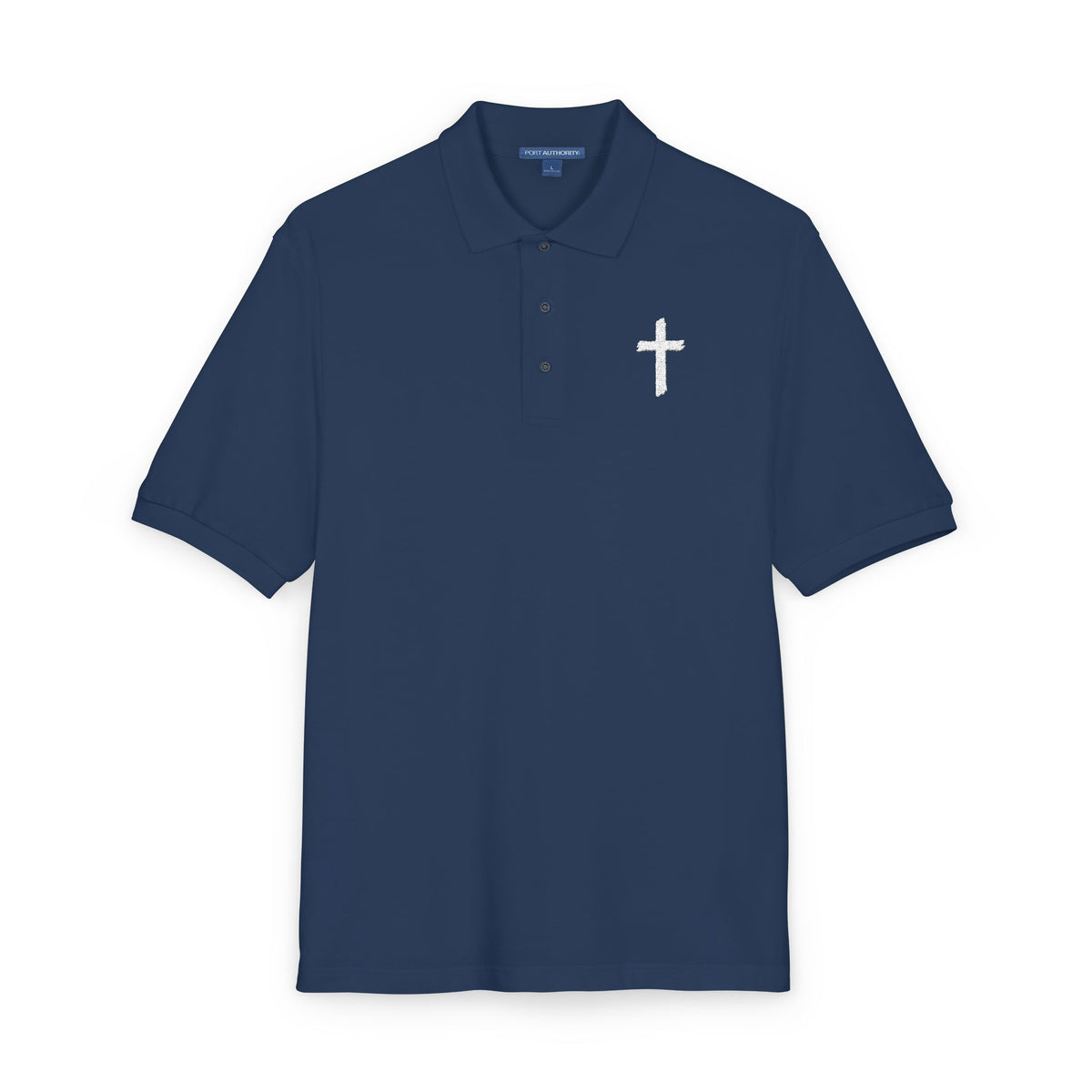 Embroidered Cross Polo Shirt