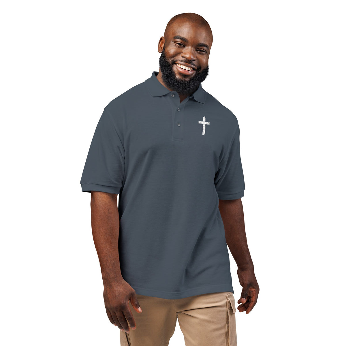 Embroidered Cross Polo Shirt