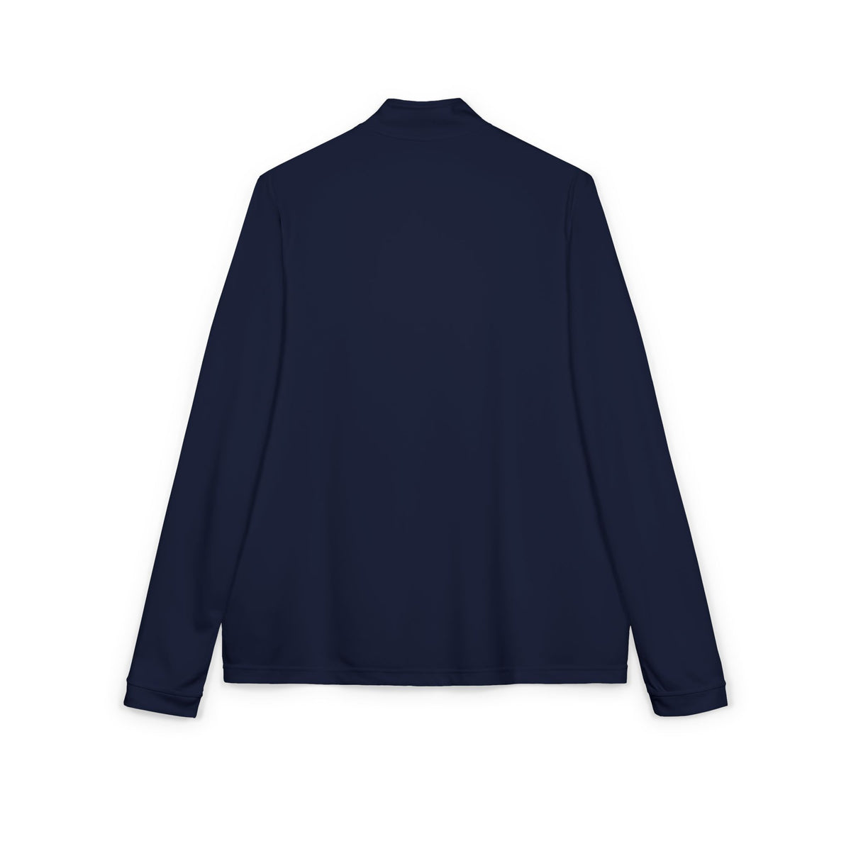 Embroidered Navy Quarter-Zip Pullover  Minimal Cross