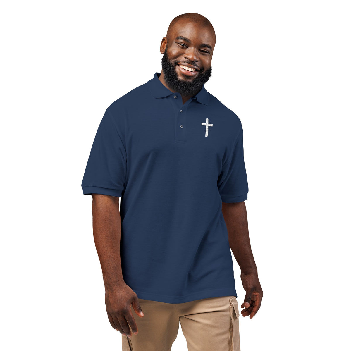 Embroidered Cross Polo Shirt