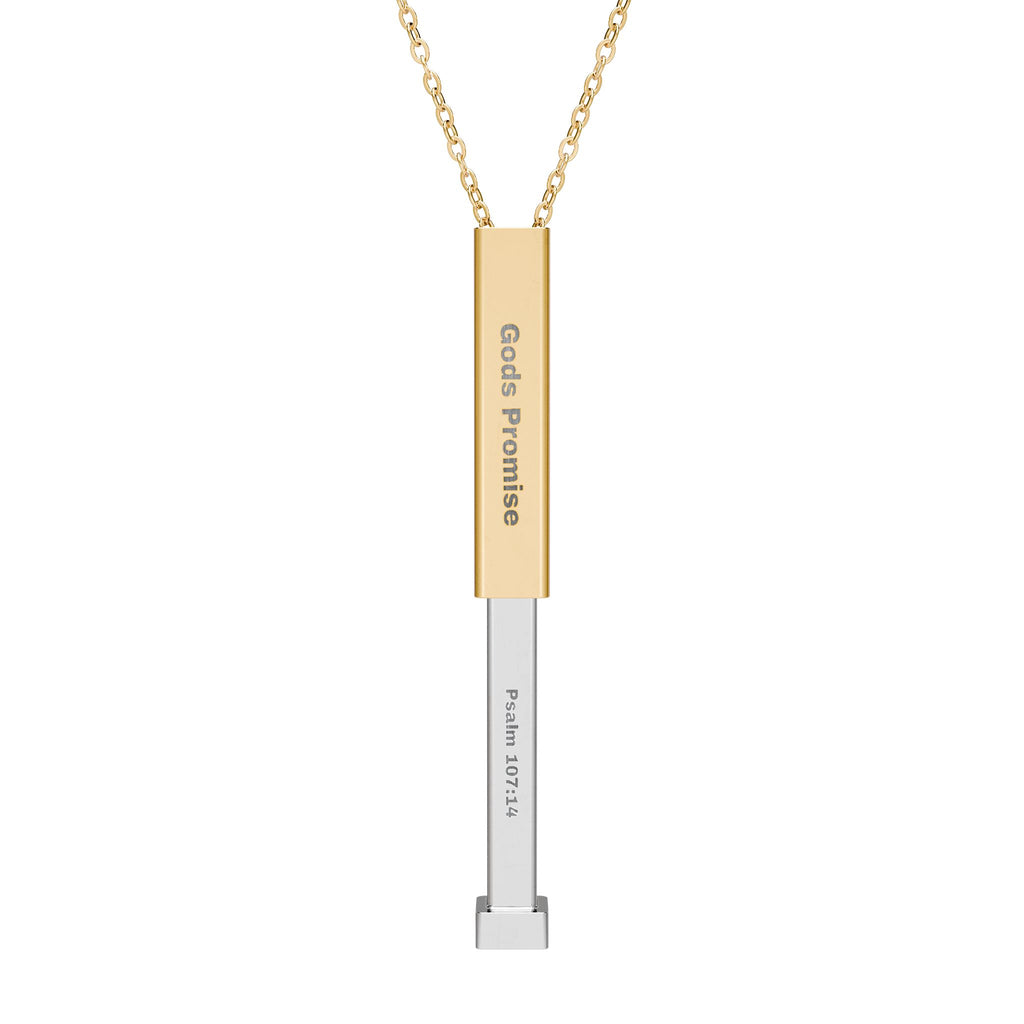 Hidden Message Sliding Blank Bar Necklace God's Promise