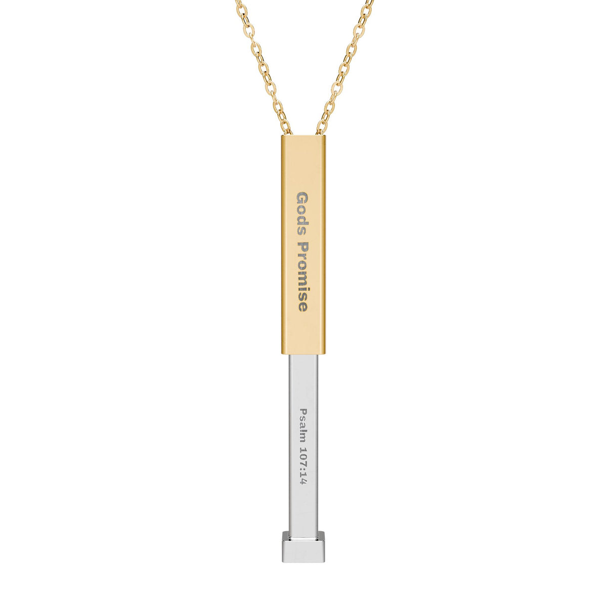Hidden Message Sliding Blank Bar Necklace God's Promise
