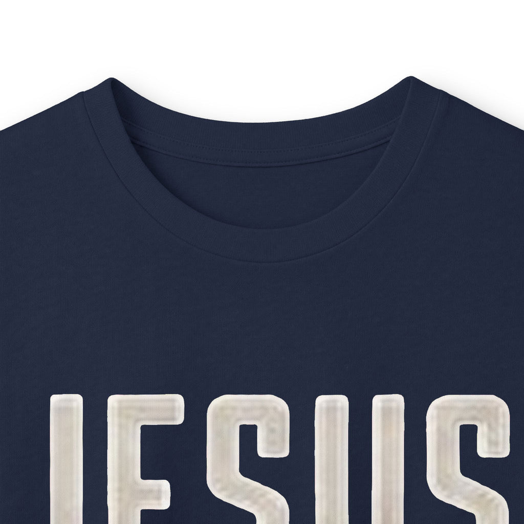 Jesus Saves Long Sleeve Tee — Romans 10:9 Christian Faith Shirt